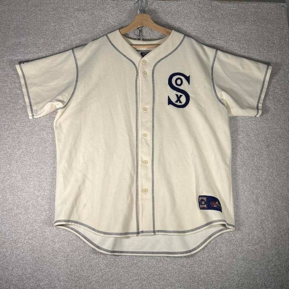 Vintage Majestic Chicago White Sox cooperstown throwback baseball jersey Size XL